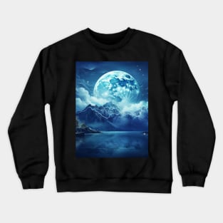 full moon night Crewneck Sweatshirt